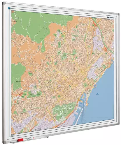 WhiteboardMatch Map board Softline profile 8mm, Barcelona (50730)