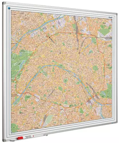 WhiteboardMatch Map board Softline profile 8mm, Paris (50731)