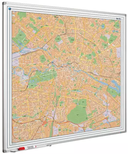 WhiteboardMatch Map board Softline profile 8mm, Berlin (50734)