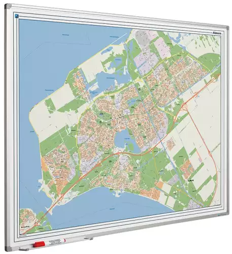 WhiteboardMatch Map board Softline profile 8mm, Almere (50737)