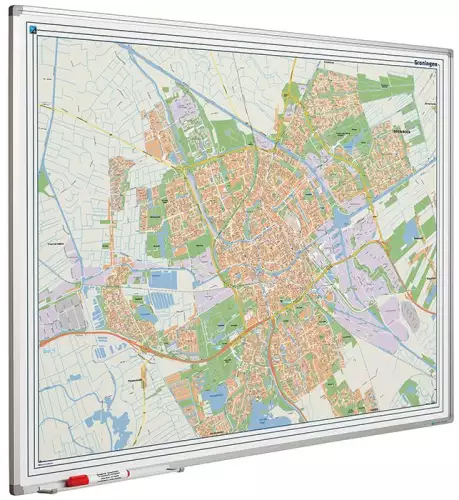 WhiteboardMatch Map board Softline profile 8mm, Groningen (50738)