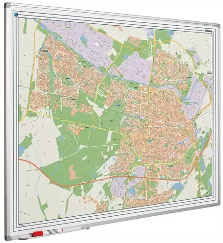 WhiteboardMatch Map board Softline profile 8mm, Tilburg (50741)