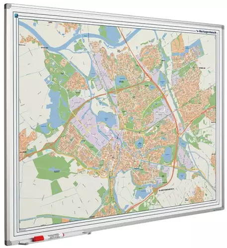 WhiteboardMatch Map board Softline profile 8mm, Den Bosch (50742)