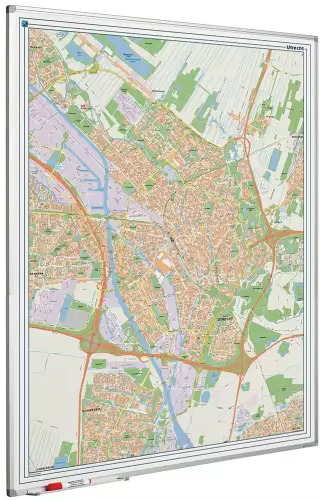 WhiteboardMatch Map board Softline profile 8mm, Utrecht (50743)