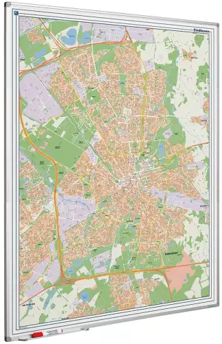 WhiteboardMatch Map board Softline profile 8mm, Eindhoven (50744)