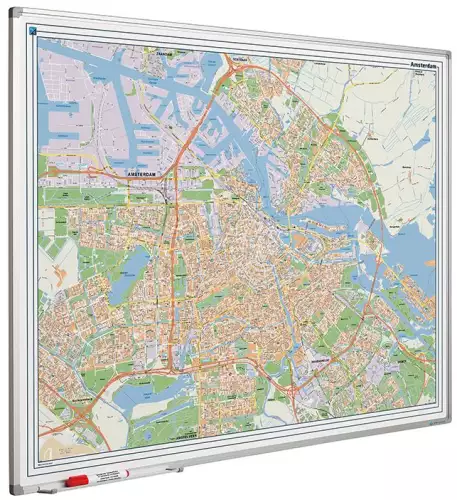 WhiteboardMatch Map board Softline profile 8mm, Amsterdam (50746)