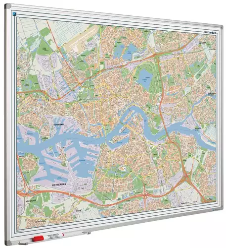 WhiteboardMatch Map board Softline profile 8mm, Rotterdam (50747)