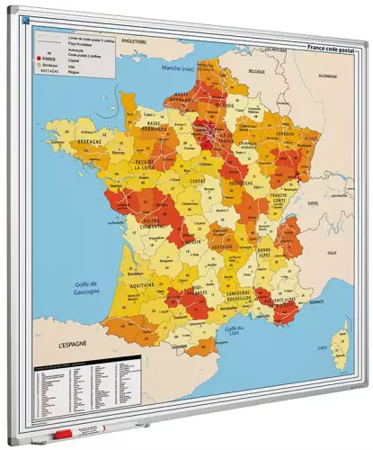 WhiteboardMatch Map board Softline profile 8mm, France PC (50748)