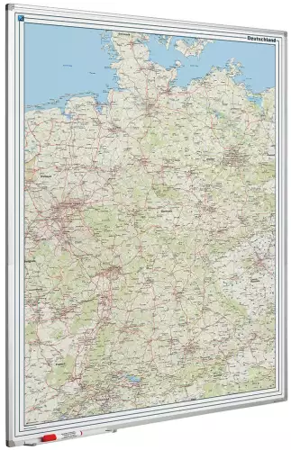 WhiteboardMatch Map sign Softline profile 8mm, Germany Road map (50751)