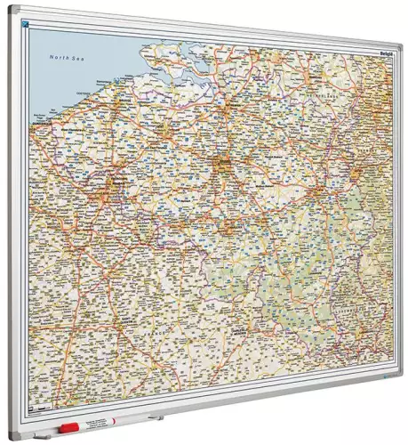 WhiteboardMatch Map sign Softline profile 8mm, BeLux Roads (50752)