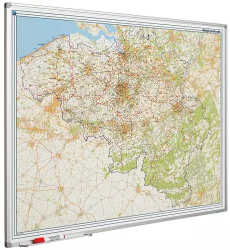 WhiteboardMatch Map board Softline profile 8mm, Belgium PC (50753)