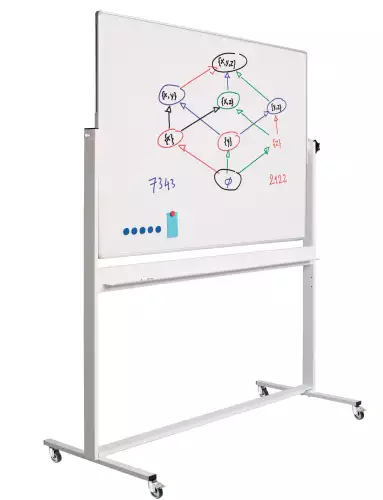 WhiteboardMatch Mobile whiteboard - Tiltable - Weekly planner - Monthly planner - Yearly planner - Double-sided and magnetic - 120x220cm (50775)