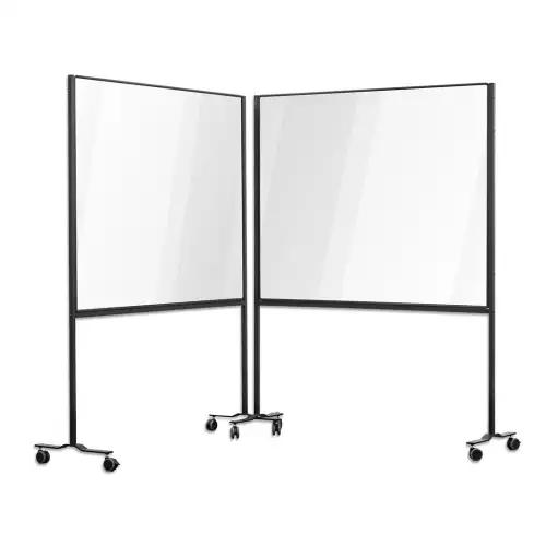 WhiteboardMatch Mobile workboard PRO - Painted steel - White - 120x150cm (50797)