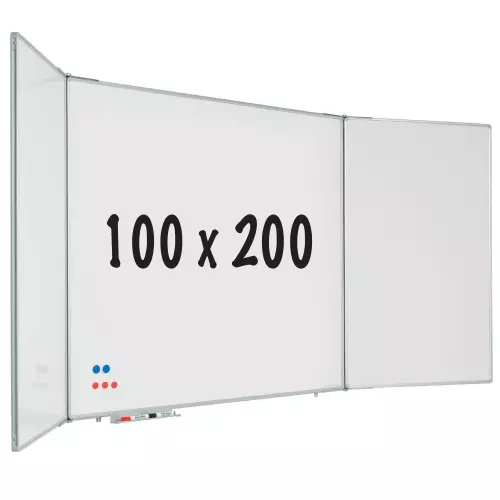 WhiteboardMatch Five-sided whiteboard RC10 profile - Magnetic - Enamel steel - White - 100x200cm (50807)