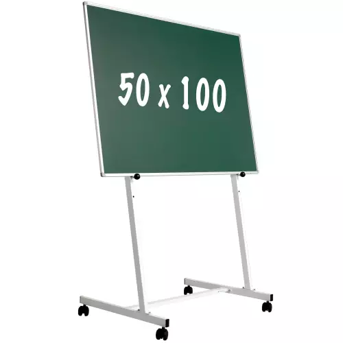 WhiteboardMatch Board easel mobile - 3 heights - Easy assembly - Enamel steel - White (50810)