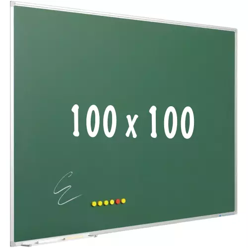 WhiteboardMatch Chalkboard PRO - Magnetic - Schoolboard - Easy assembly - Enamel steel - Green - 100x100cm (50817)