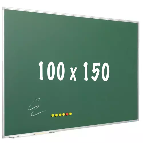 WhiteboardMatch Chalkboard PRO - Magnetic - Schoolboard - Easy assembly - Enamel steel - Green - 100x150cm (50818)