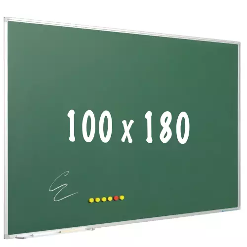 WhiteboardMatch Chalkboard PRO - Magnetic - Schoolboard - Easy assembly - Enamel steel - Green - 100x180cm (50819)