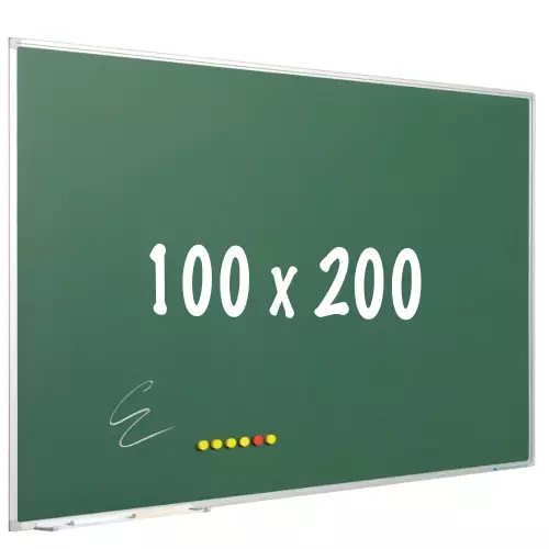 WhiteboardMatch Chalkboard PRO - Magnetic - Schoolboard - Easy assembly - Enamel steel - Green - 100x200cm (50820)