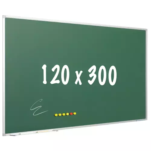 WhiteboardMatch Chalkboard PRO - Magnetic - Schoolboard - Easy assembly - Enamel steel - Green - 120x300cm (50824)