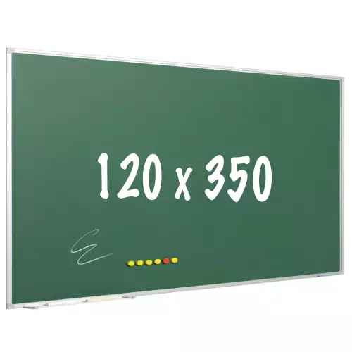 WhiteboardMatch Chalkboard PRO - Magnetic - Schoolboard - Easy assembly - Enamel steel - Green - 120x350cm (50825)