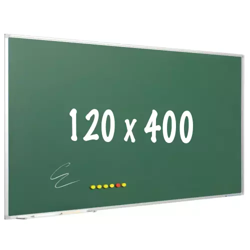 WhiteboardMatch Chalkboard PRO - Magnetic - Schoolboard - Easy assembly - Enamel steel - Green -120x400cm (50826)