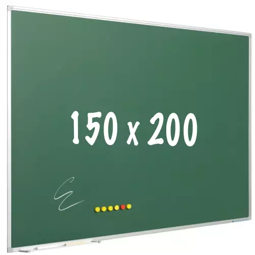 WhiteboardMatch Chalkboard PRO - Magnetic - Schoolboard - Easy assembly - Enamel steel - Green - 150x200cm (50827)