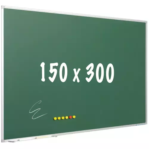 WhiteboardMatch Chalkboard PRO - Magnetic - Schoolboard - Easy assembly - Enamel steel - Green - 150x300cm (50828)