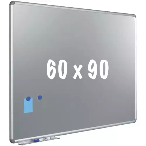 WhiteboardMatch Silverboard Deluxe design profile - Magnetic - Metallic silver - 60x90cm (50855)