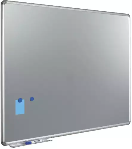 WhiteboardMatch Silverboard Deluxe design profile - Magnetic - metallic silver - 100x150cm (50859)