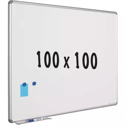 WhiteboardMatch Whiteboard - Enamel steel - White - magnetic - 100x100cm (50865)