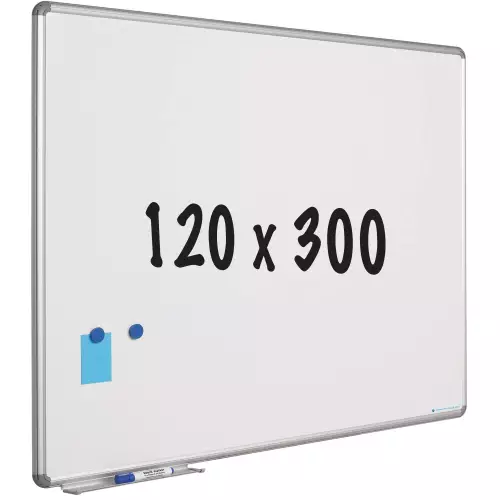 WhiteboardMatch Whiteboard - Enamel steel  - white - Magnetic - 120x300cm (50872)