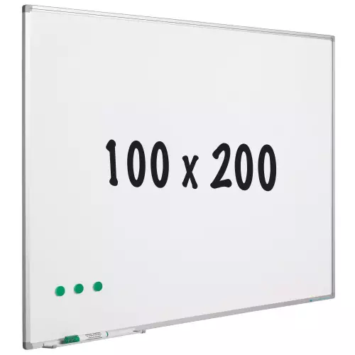 WhiteboardMatch Whiteboard - Painted steel - Magnetic - White - 100x200cm (50880)