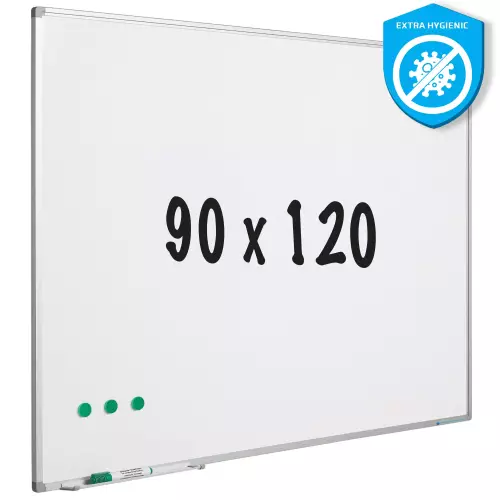 WhiteboardMatch Whiteboard Extra Hygienic - Enamel steel - Magnetic -  White - 90x120cm (50888)