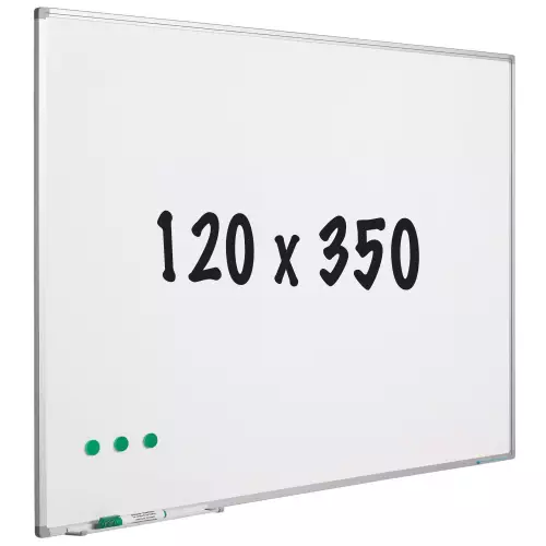 WhiteboardMatch Whiteboard enamel steel - White - Magnetic - 120x350cm (50908)