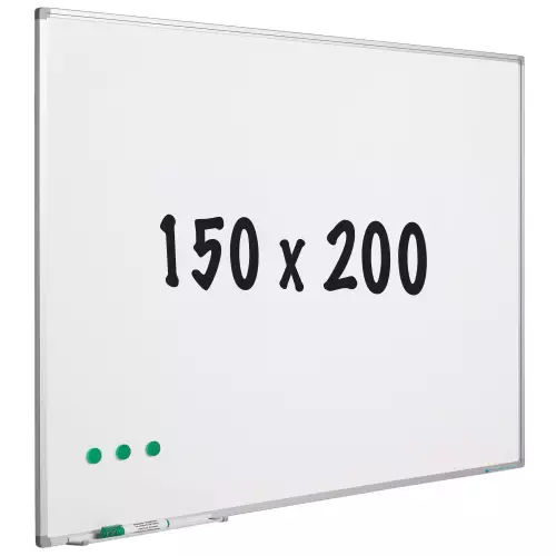 inandoutdoormatch Whiteboard enamel steel - White - Magnetic - 150x200cm (50910)