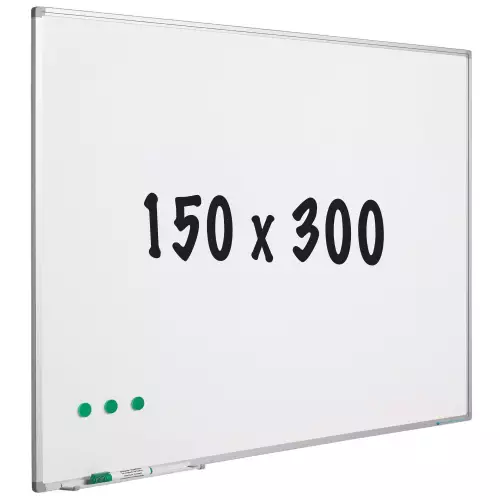 WhiteboardMatch Whiteboard enamel steel - White - Magnetic - 150x300cm (50912)