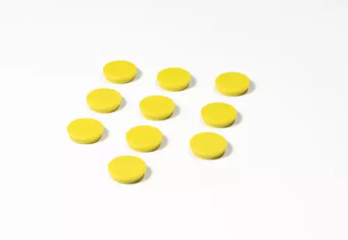 WhiteboardMatch Memo magnets, set 10 pieces Yellow (50922)