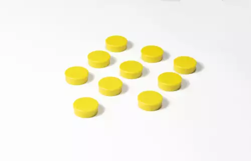 WhiteboardMatch Magnum magnets, 10 pieces, yellow (50938)